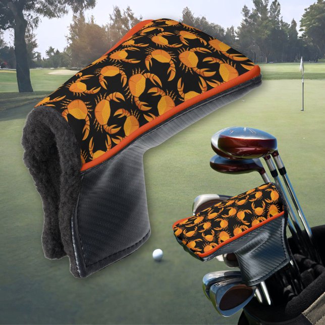 Orange Crab Background Golf Head Cover (Creator Uploaded)