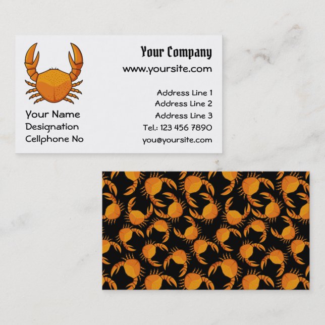 Orange Crab Business Card (Front/Back)