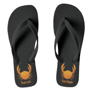 Orange Crab Flip Flops