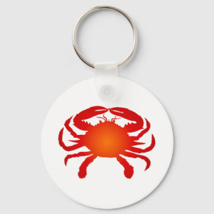 Orange Crab Keychain