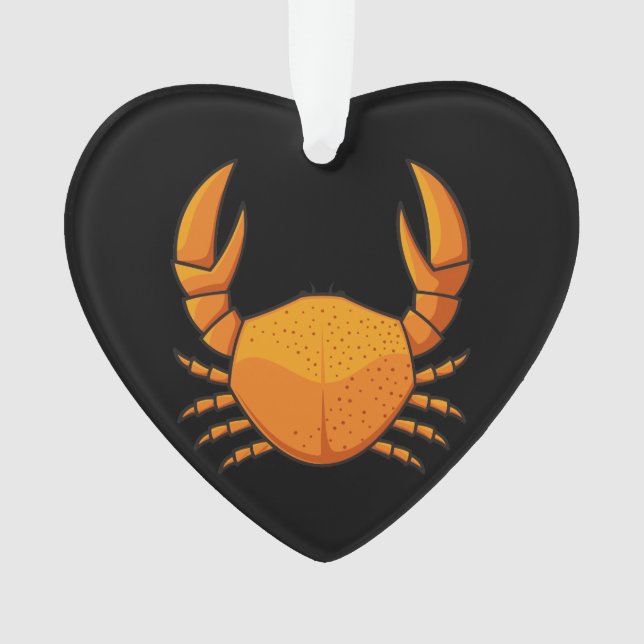 Orange Crab Ornament (Front)