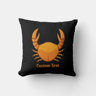 Orange Crab Throw Pillow