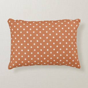 Orange Cream Dots Glitter Accent Pillow