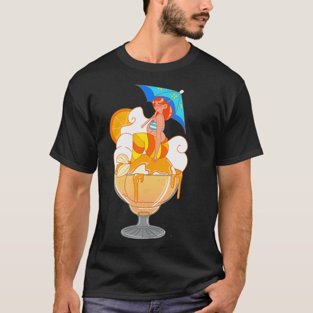 Orange Cream Mermaid  T-Shirt (Front)
