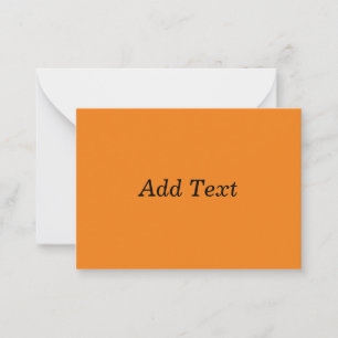 Orange Create Your Own Add Text Custom Card