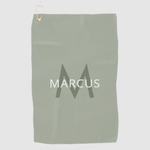 Orange Create Your Own Personalized Light Green Golf Towel