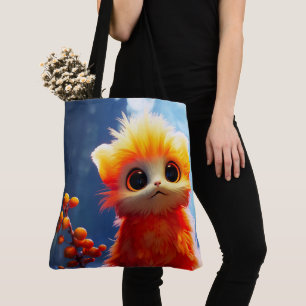 Orange Critter Tote Bag