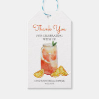 Orange Crush Bridal Shower Thank You Gift Tag