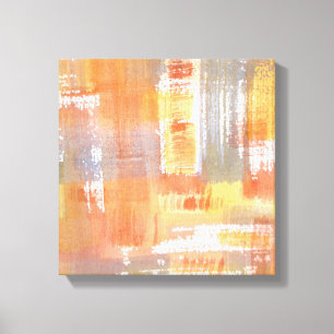 Orange Crush Watercolor Abstract Canvas Print