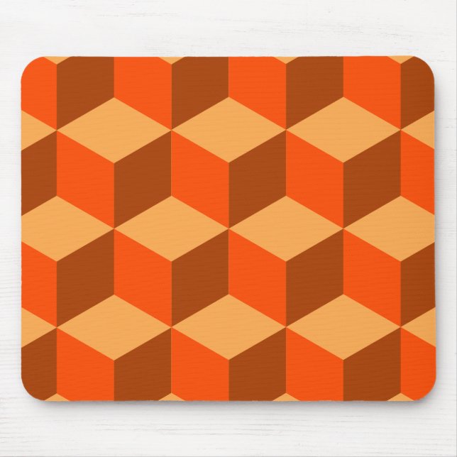 Orange Cubes Mouse Pad (Front)