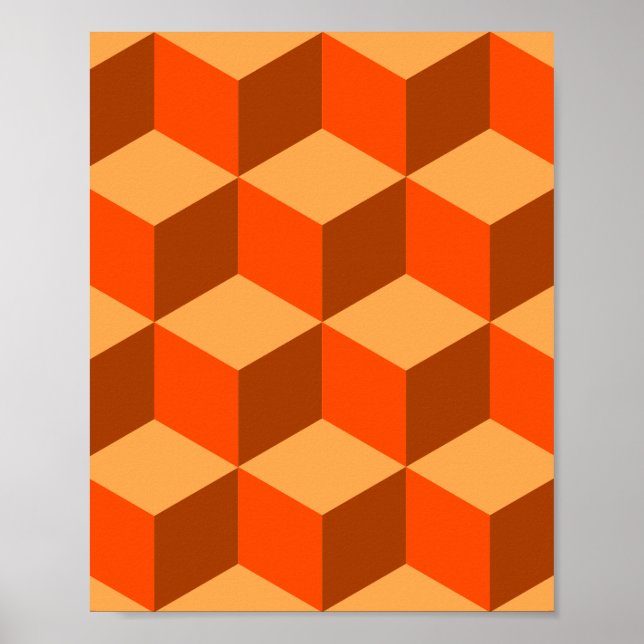 Orange Cubes Poster (Front)