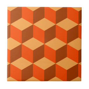 Orange Cubes Tile