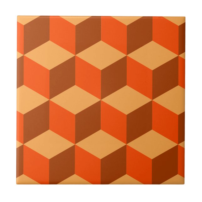 Orange Cubes Tile (Front)