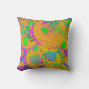 Orange Cupcakes throw pillow square