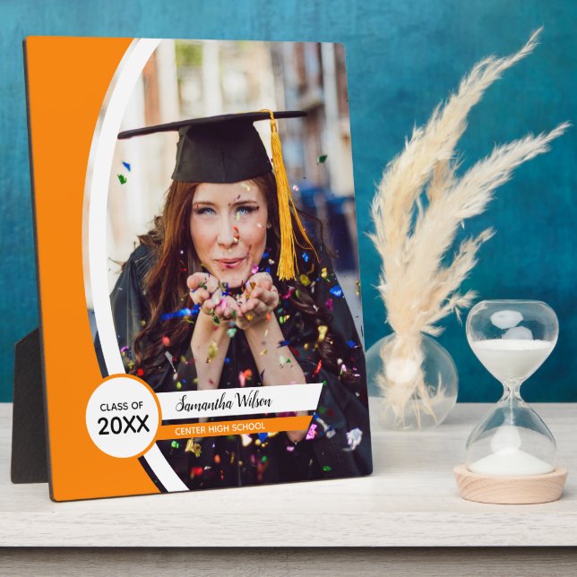 Orange Curved Frame Photo Graduation (Side)