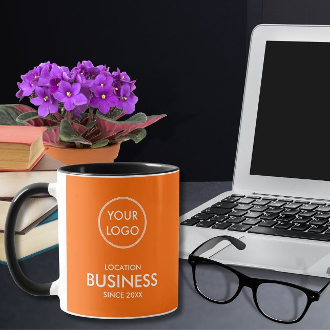 Orange Custom Business Logo Coffee Mug (Creator Uploaded)