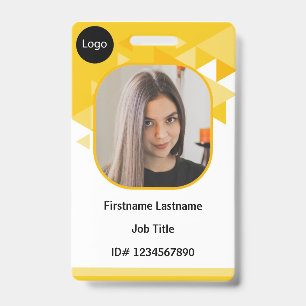 orange Custom Employee, Personalized your own id Badge
