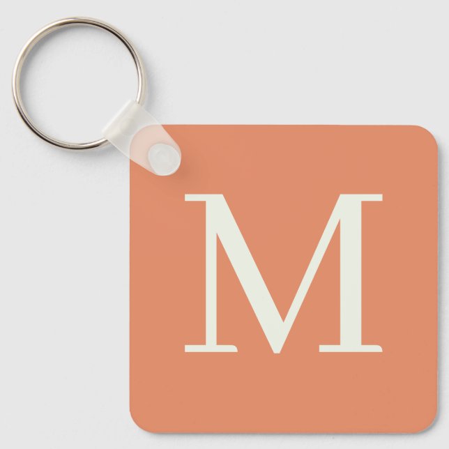  Orange Custom monogrammed Keychain (Front)