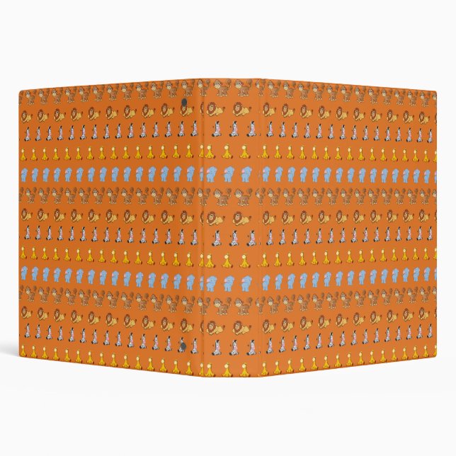 orange Cute safari animal pattern - Giraffe, Binder (Background)
