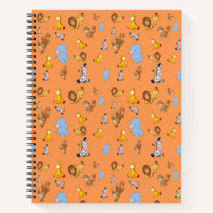orange Cute safari animal pattern - Giraffe, Notebook