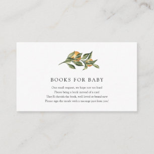 Orange Cutie Books for Baby insert card