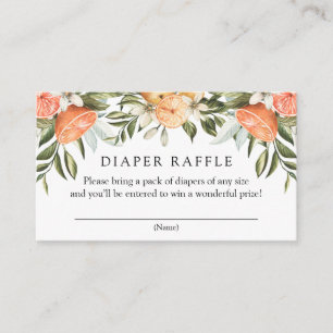 Orange Cutie Diaper Raffle insert card