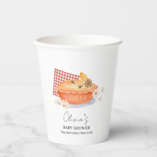 Orange Cutie Pie Flower Fall Baby Shower  Paper Cups