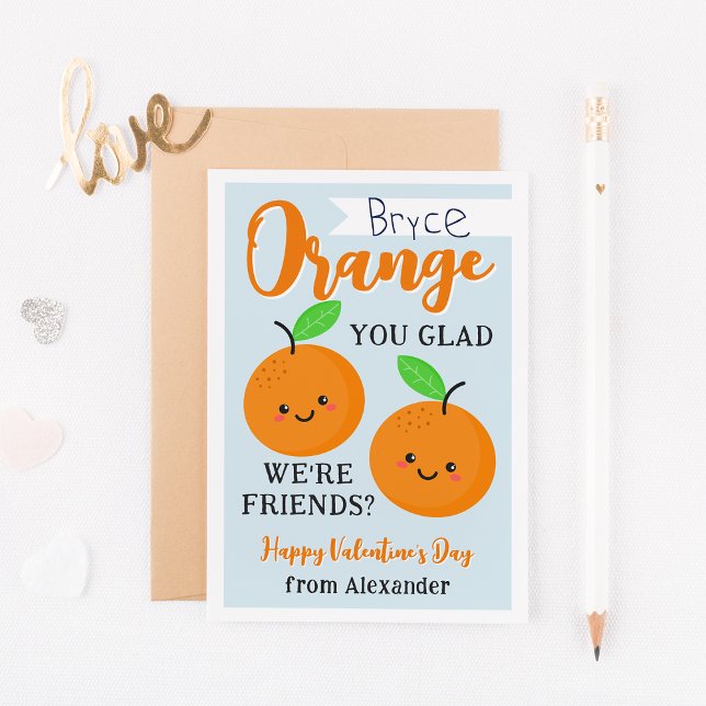 Orange Cuties Classroom Valentine's Day Card (Creator Uploaded)