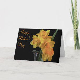 Orange Daffodil Mother's Day Card