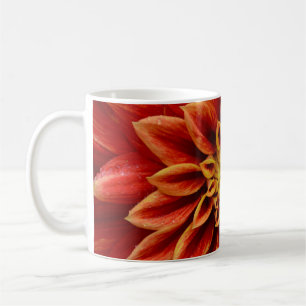 Orange dahlia beauty coffee mug