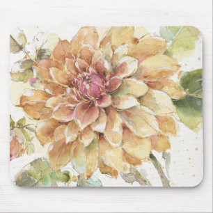 Orange Dahlia Mouse Pad