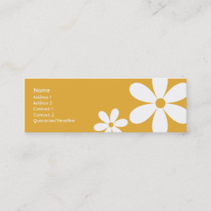 Orange Daisies - Skinny Mini Business Card