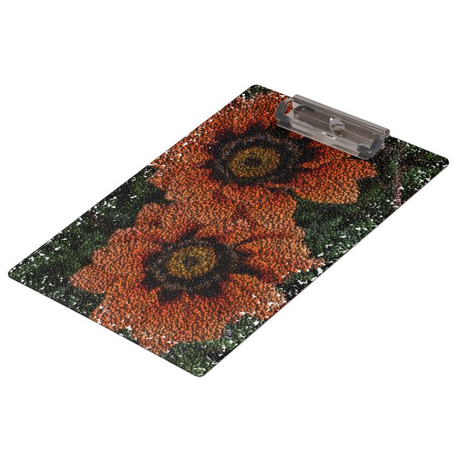Orange Daisy Balls Clipboard (Angled)