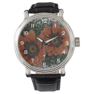 Orange Daisy Balls Watch