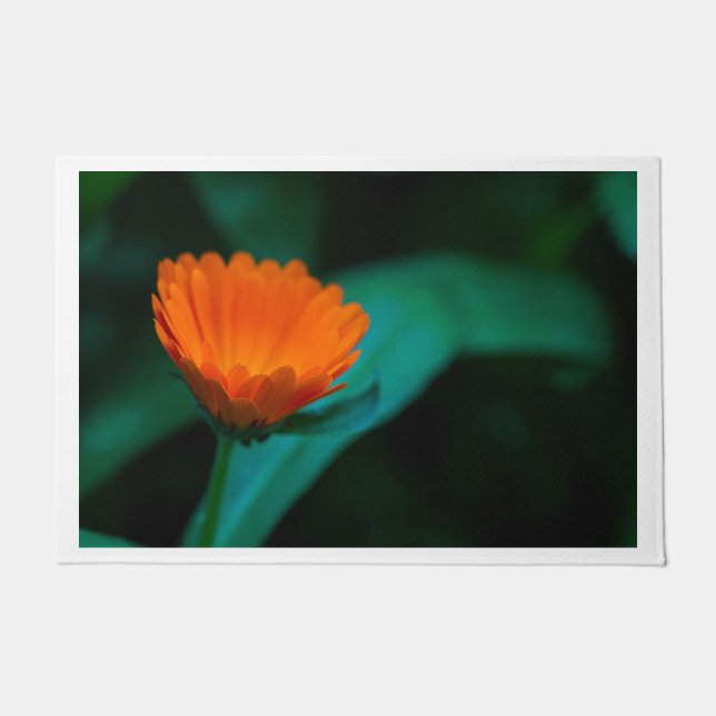 Orange Daisy Door Mat (Front)