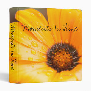 Orange Daisy Floral  Close -Up Photograph Binder