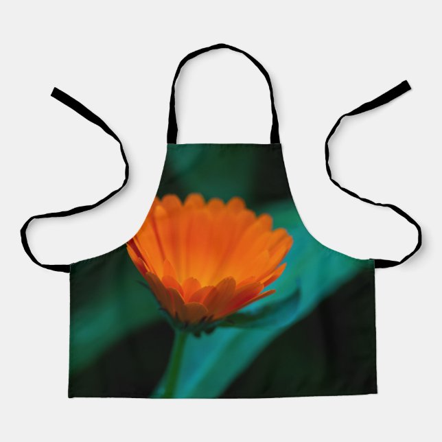 Orange daisy flower apron (Front)