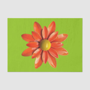 Orange Daisy Flower Spring Summer Floral BIG Tissue Paper