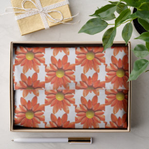 Orange Daisy Flower - Spring Summer Shower Wedding Tissue Paper