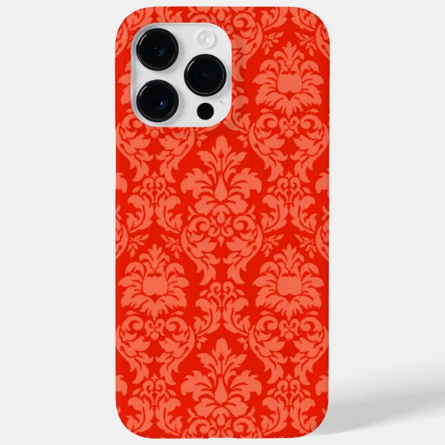 Orange Damask Case-Mate iPhone Case (Back)