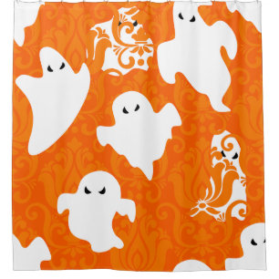orange damask ghost halloween paranormal