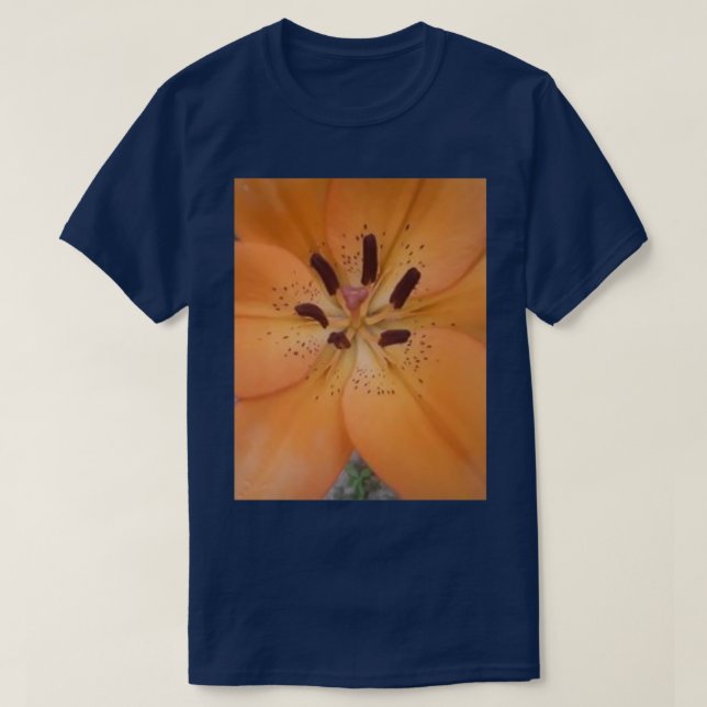 orange day lily T-Shirt (Design Front)