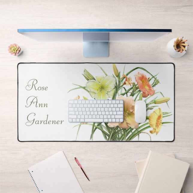 Orange Daylilies Art Botanique Moderne Personnalis (Bureau 1)