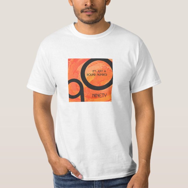 Orange Decade 90th Birthday T-Shirt (Front)