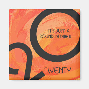 Orange Decade Birthdday Magnet