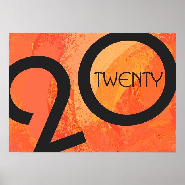 Orange Decade Birthdday Poster (Front)