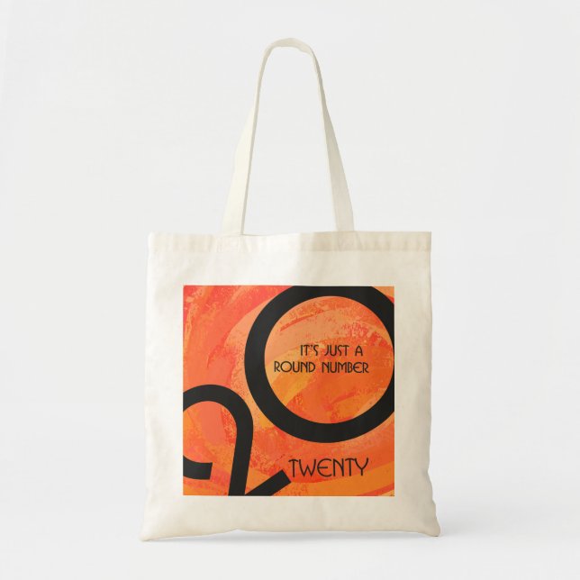 Orange Decade Birthdday Tote Bag (Front)