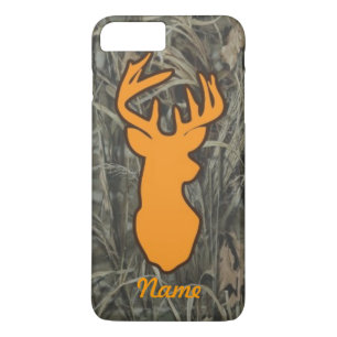 Orange Deer Head Camo iPhone 7 plus case