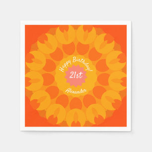 Orange Delight Kaleidoscope Napkins