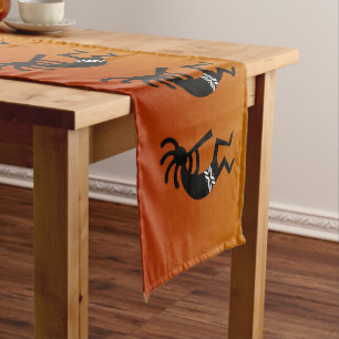 Orange Desert Sunset Kokopelli Southwest Short Table Runner